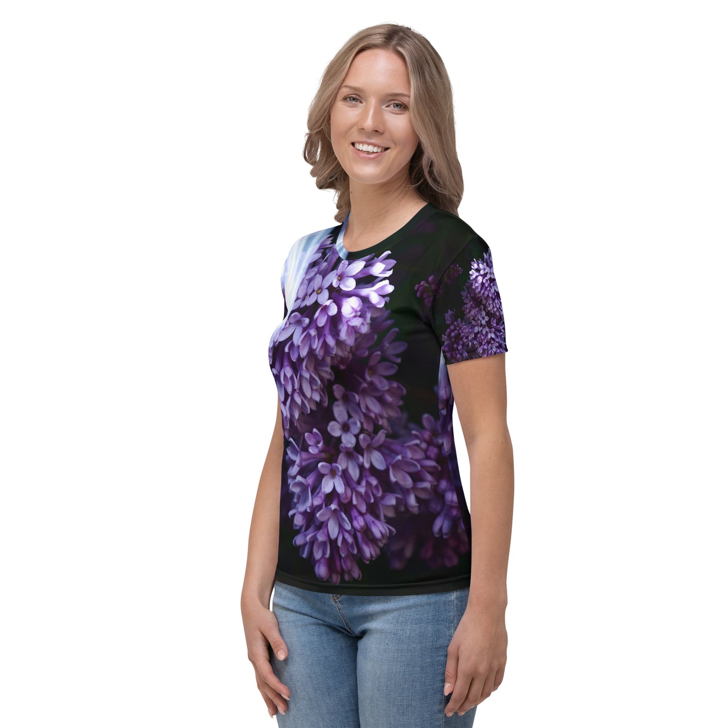 Women's Lilac All Over Print T-shirt