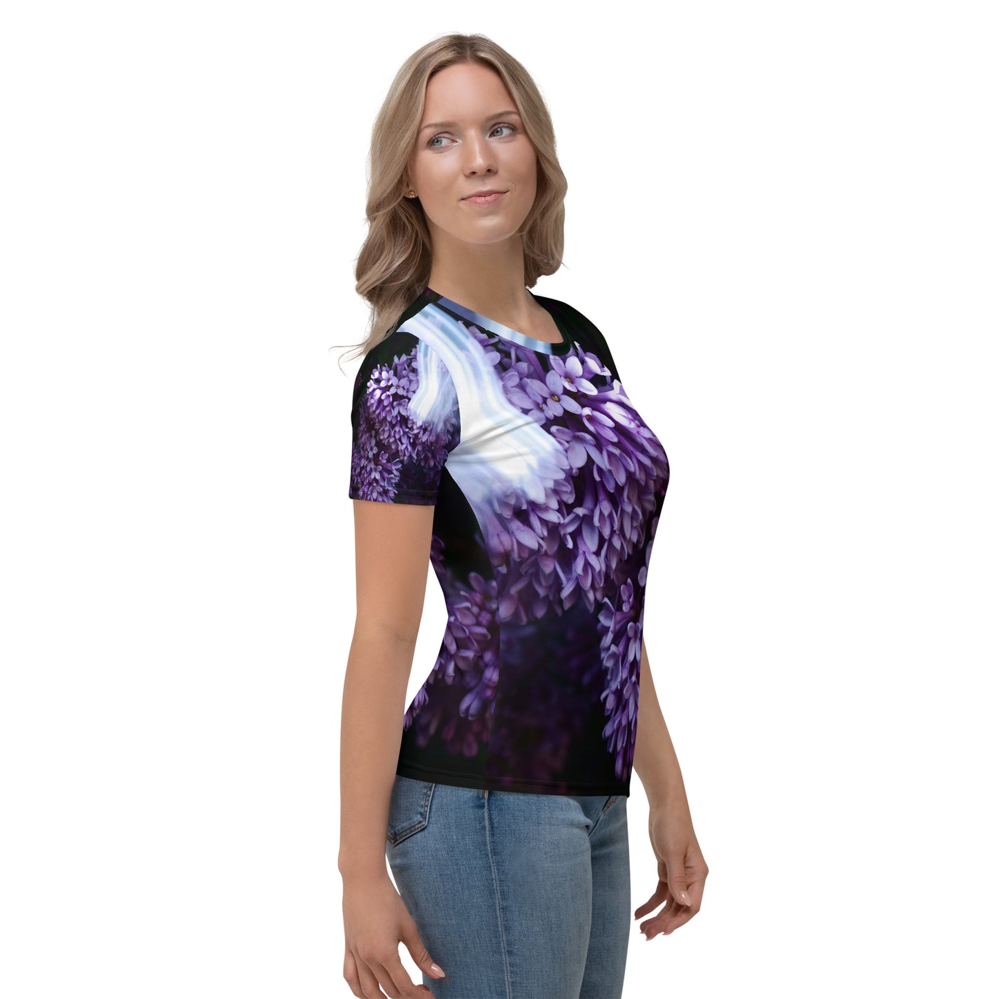 Women's Lilac All Over Print T-shirt